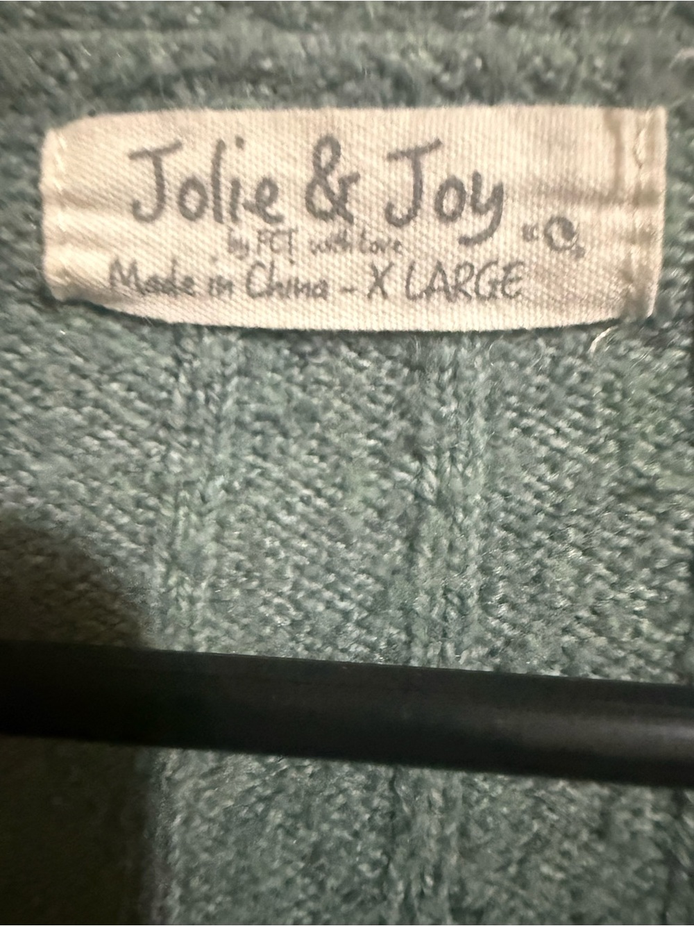 Button-Front Sage Green Ribbed V-Neck Cardigan - Picture 3 of 3